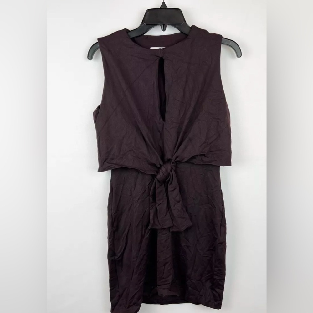 Susana Monaco Womens Chianti Tied Overlay Dress Large